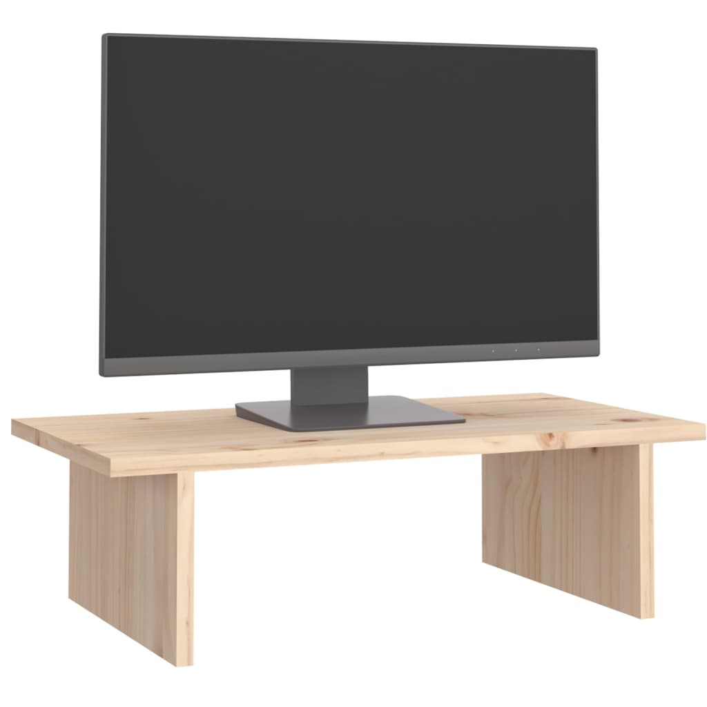 vidaXL Supporto per Monitor 50x27x15 cm in Legno Massello di Pino