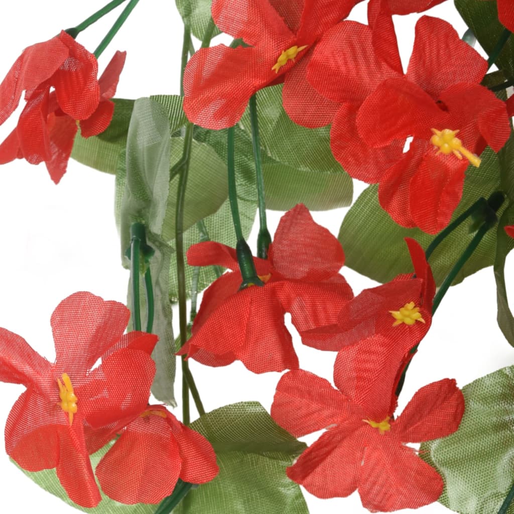 vidaXL Ghirlande Fiori Artificiali Natale 3 pz Rosso 85 cm