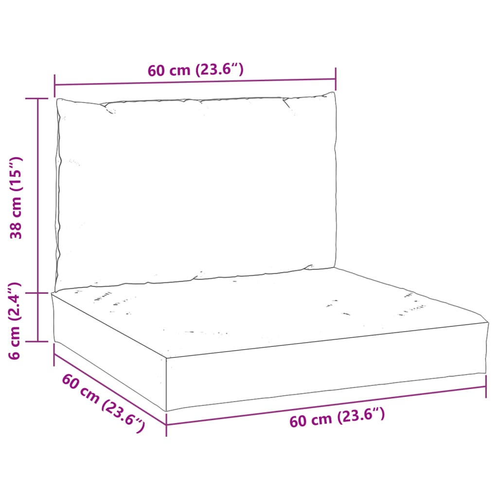 vidaXL Cuscini per Pallet 2 pz Verde Intenso in Tessuto Oxford