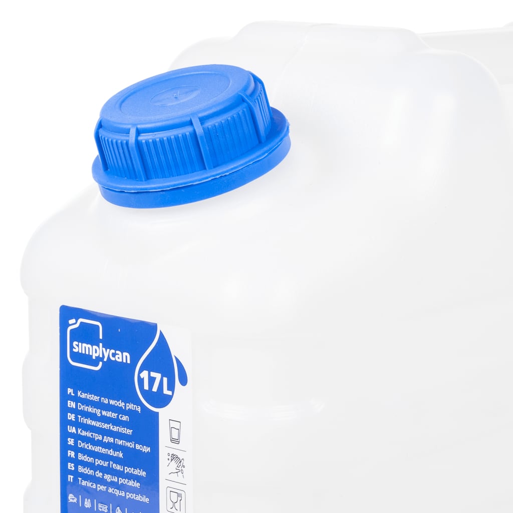 vidaXL Contenitore Acqua con Rubinetto Trasparente 15 L in Plastica