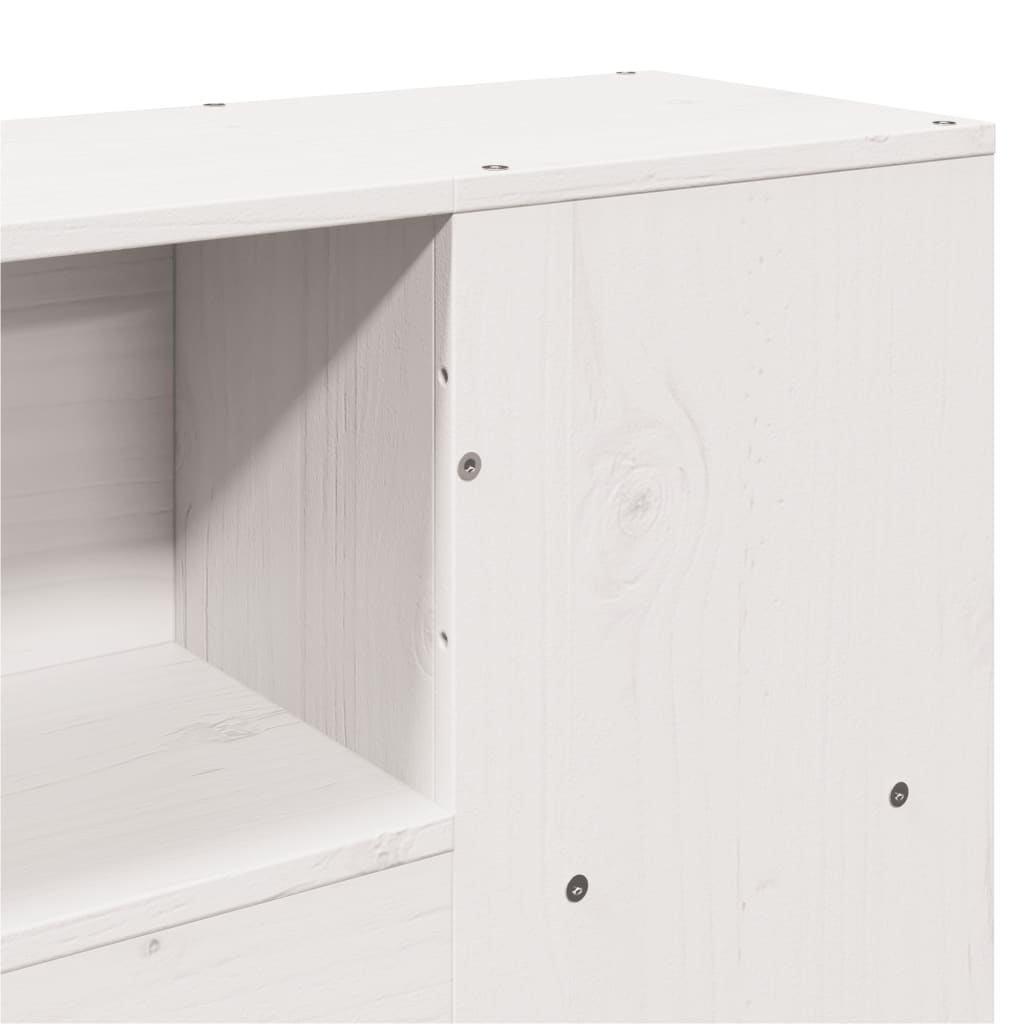 vidaXL Letto Libreria senza Materasso Bianco 120x190 cm Legno di Pino