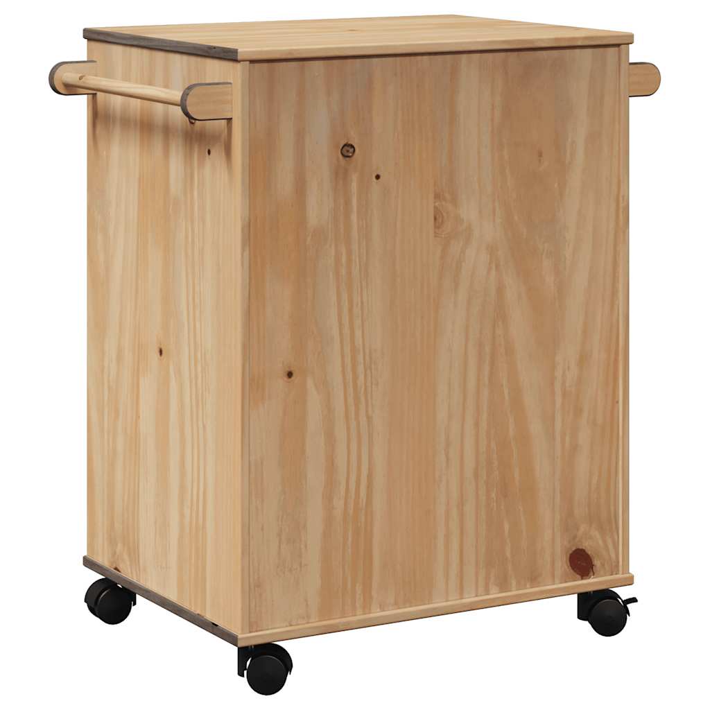 vidaXL Carrello da Cucina OTTA 59x45x80 cm in Legno Massello di Pino