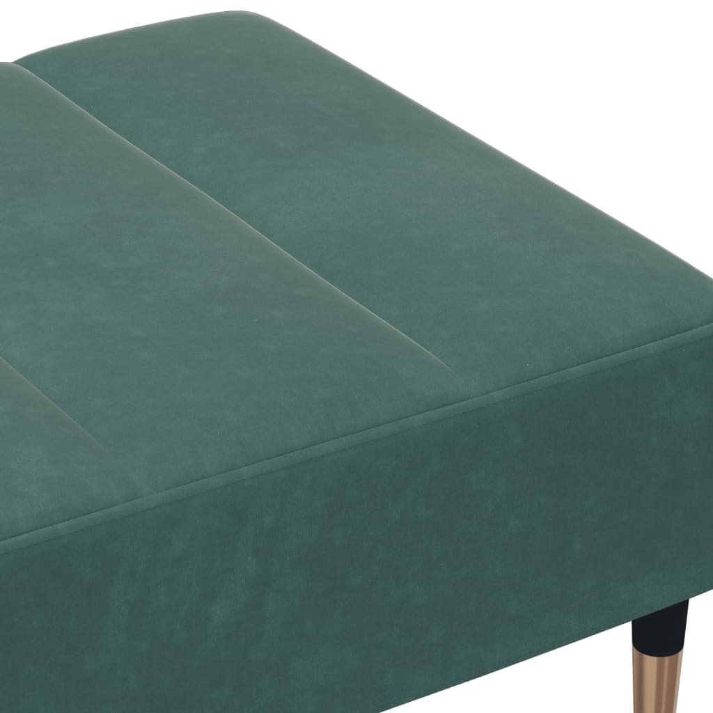 vidaXL Poggiapiedi Verde Scuro 77x55x31 cm in Velluto