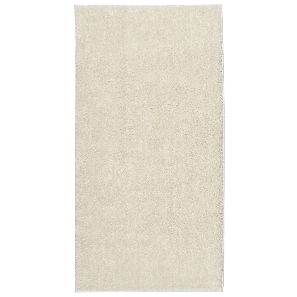 vidaXL Tappeto a Pelo Lucido Lungo ISTAN Effetto Crema 100x200 cm