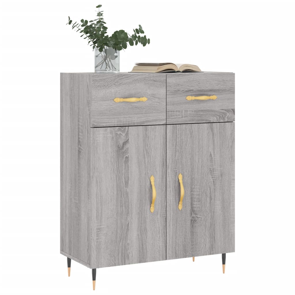 vidaXL Credenza Grigio Sonoma 69,5x34x90 cm in Legno Multistrato