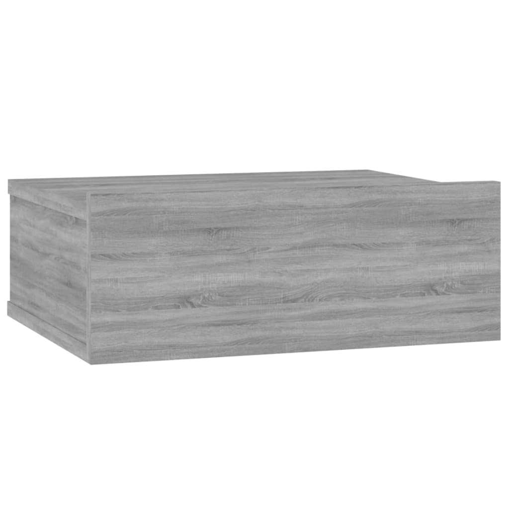 vidaXL Comodini Pensili Grigio Sonoma 2pz 40x30x15cm Legno Multistrato