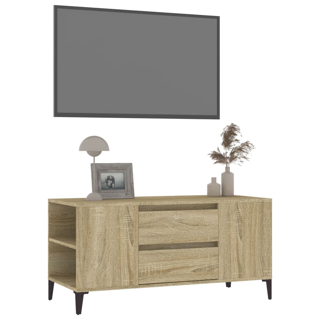 vidaXL Mobile Porta TV Rovere Sonoma 102x44,5x50 cm Legno Multistrato