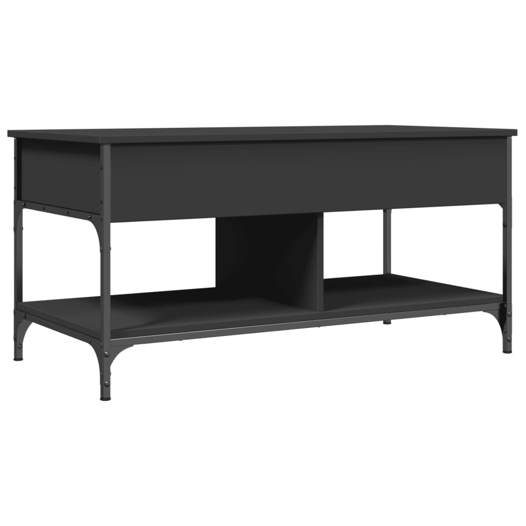 vidaXL Tavolino da Salotto Nero 100x50x50cm Legno Multistrato Metallo