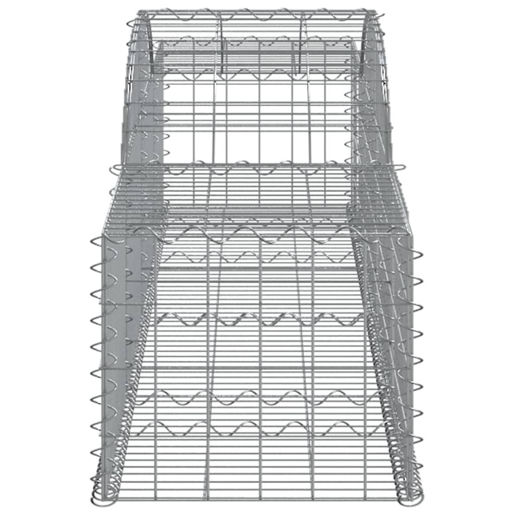 vidaXL Cesti Gabbioni ad Arco 6 pz 300x50x40/60 cm Ferro Zincato