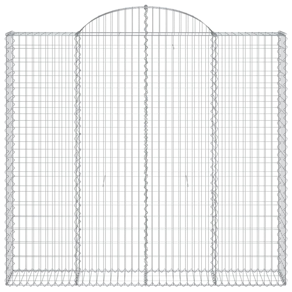 vidaXL Cesti Gabbioni ad Arco 5 pz 200x30x180/200 cm Ferro Zincato