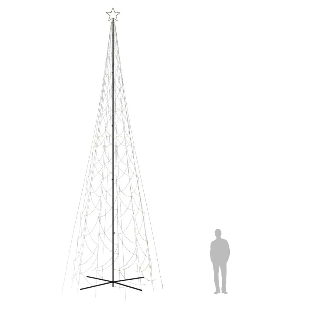 vidaXL Albero di Natale a Cono Bianco Caldo 3000 LED 230x800 cm