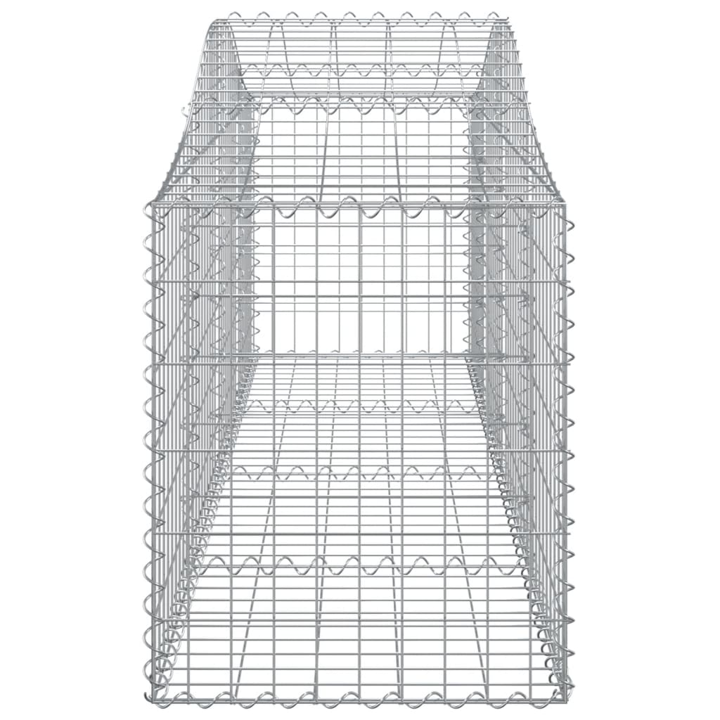 vidaXL Cesti Gabbioni ad Arco 7 pz 200x50x60/80 cm Ferro Zincato