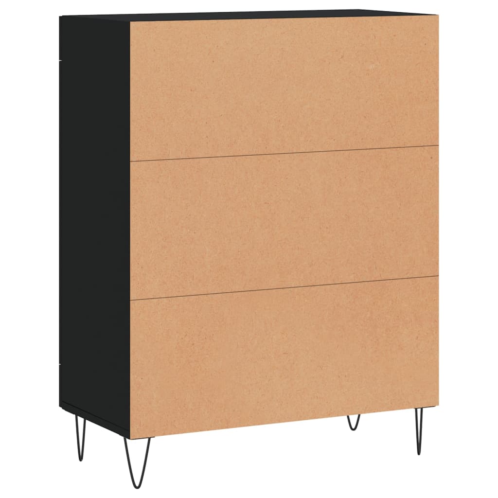 vidaXL Credenza Nera 69,5x34x90 cm in Legno Multistrato