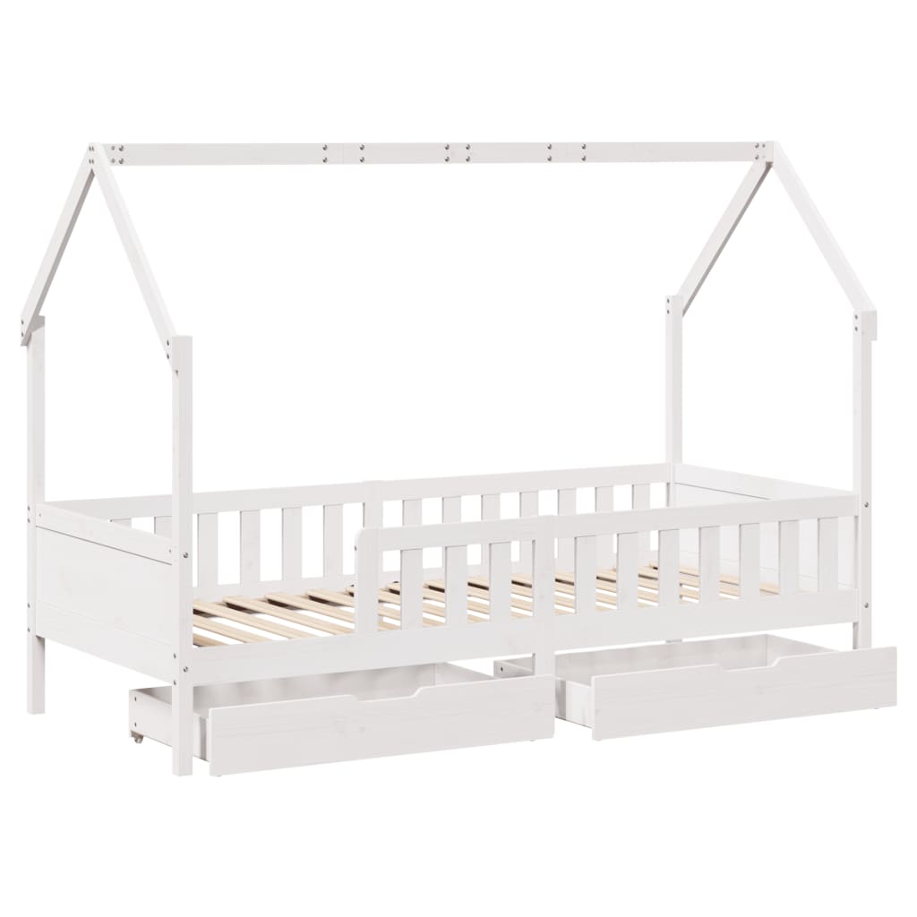 vidaXL Giroletto Bambini con Cassetti 80x200 cm Legno Massello di Pino