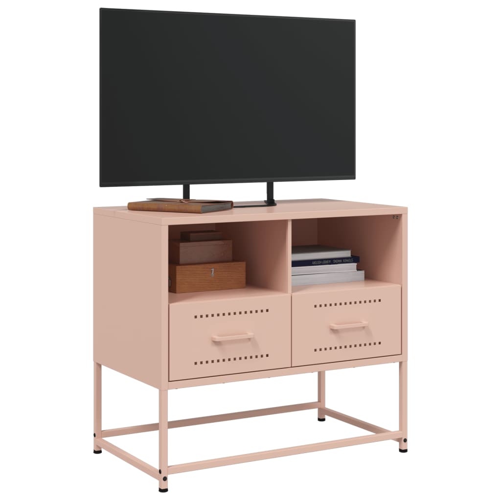 vidaXL Mobile TV Rosa 68x39x60,5 cm in Acciaio