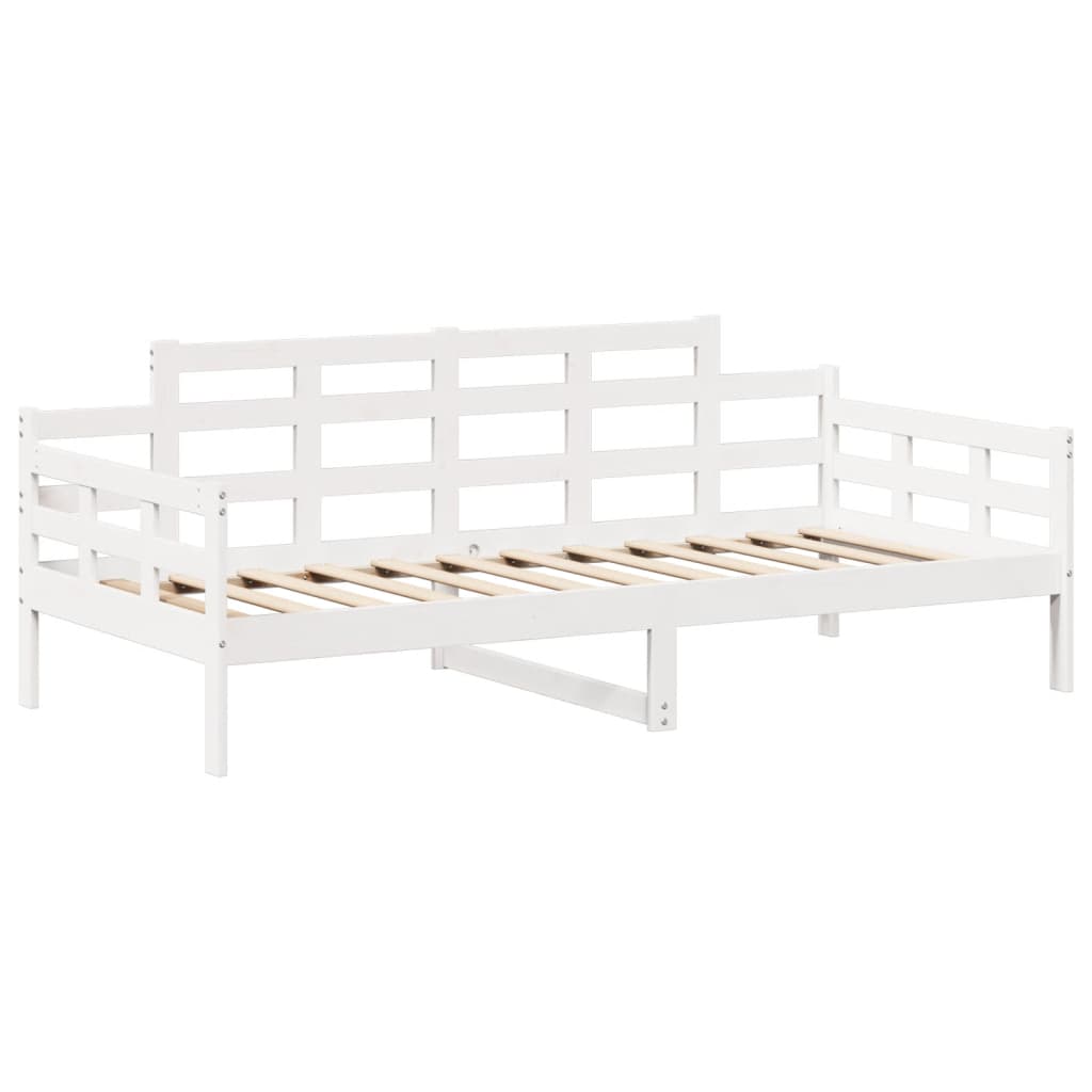 vidaXL Set Dormeuse e Panca con Tetto Bianco 90x190cm Massello Pino