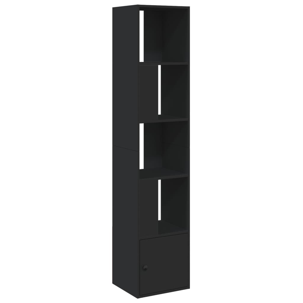 vidaXL Libreria Nera 40x36x189 cm in Legno Multistrato