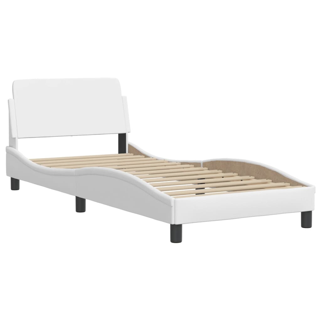 vidaXL Letto con Materasso Bianco 80x200 cm in Similpelle