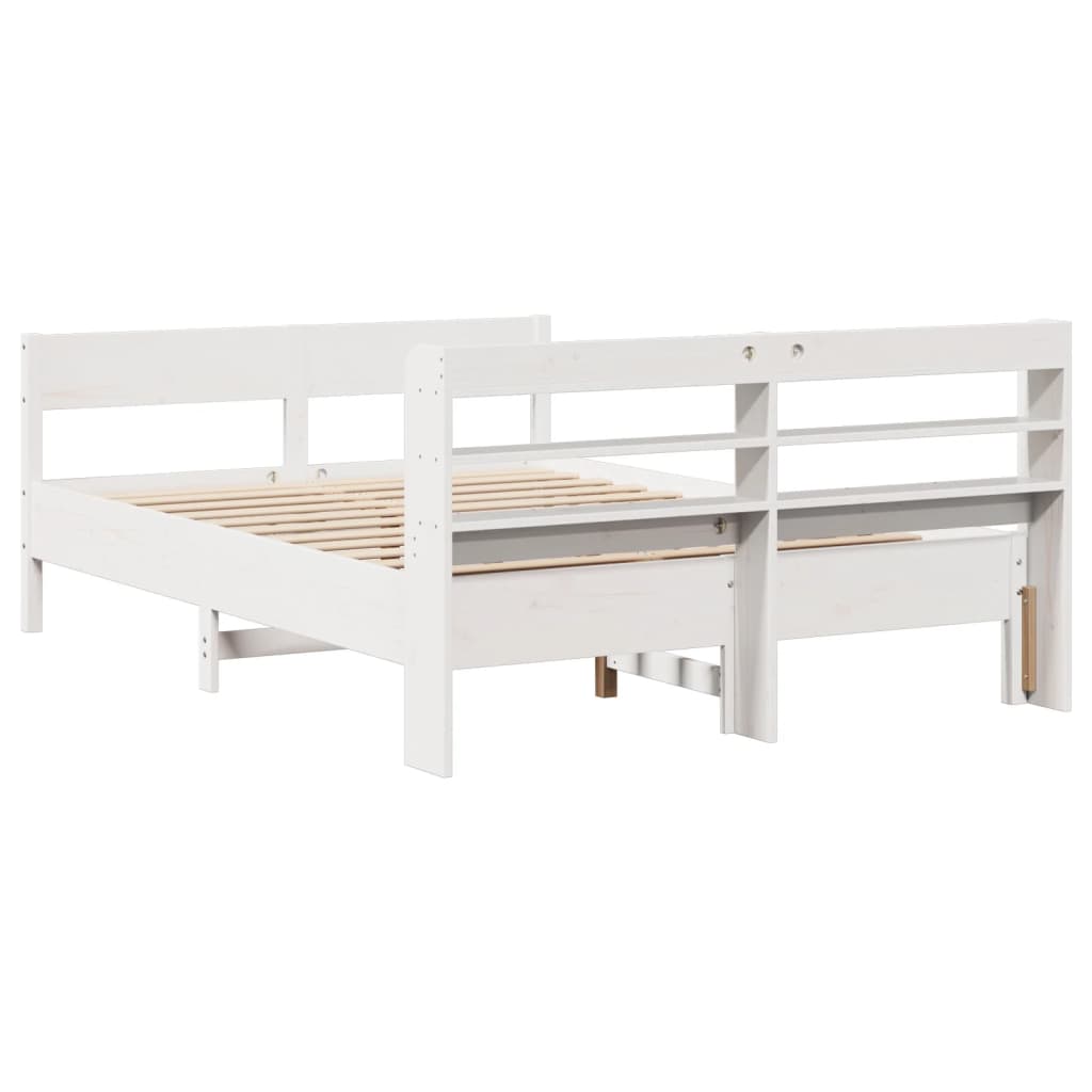 vidaXL Letto senza Materasso Bianco 120x190 cm Legno Massello di Pino