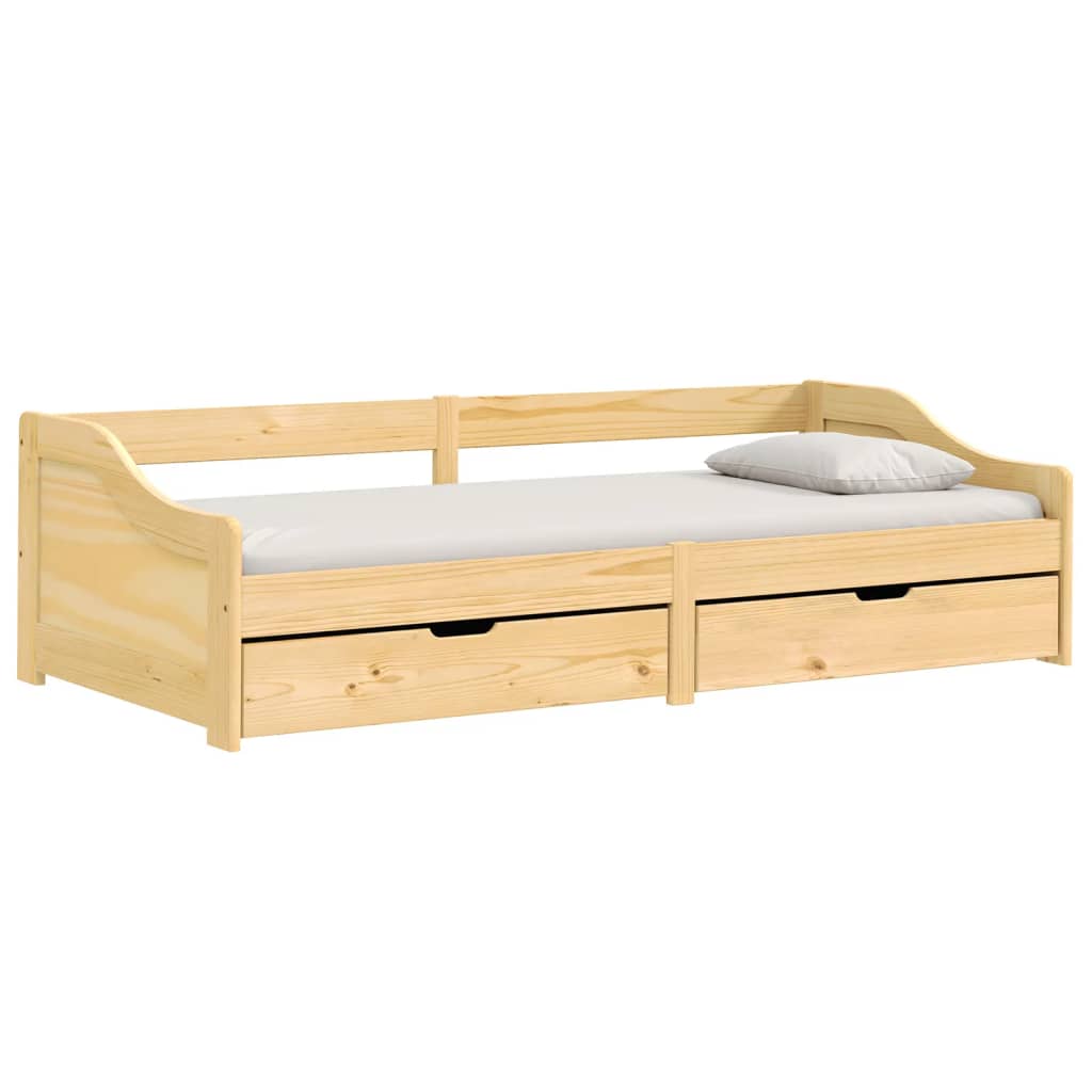 vidaXL Dormeuse 2 Cassetti 90x200 cm Legno Massello Pino IRUN