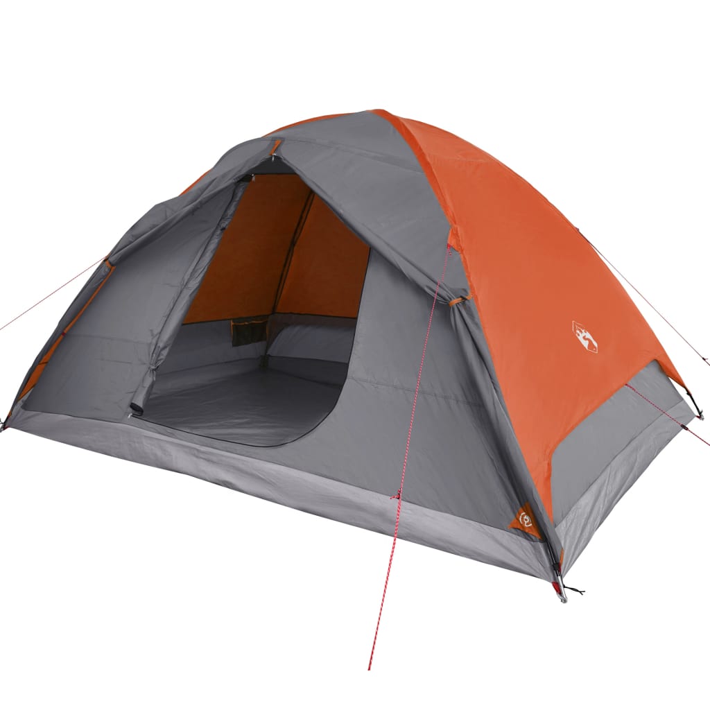 vidaXL Tenda da Campeggio a Cupola 6 Persone Arancione Impermeabile