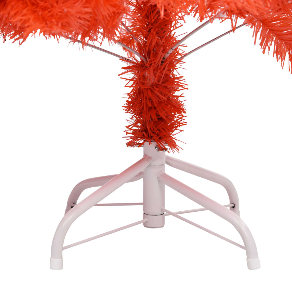 vidaXL Albero di Natale Preilluminato con Palline Rosso 150 cm PVC