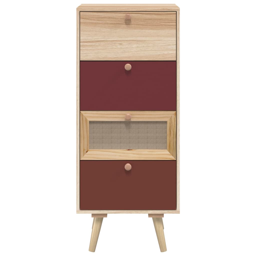 vidaXL Credenza con Cassetti 40x30x95 cm in Legno Multistrato