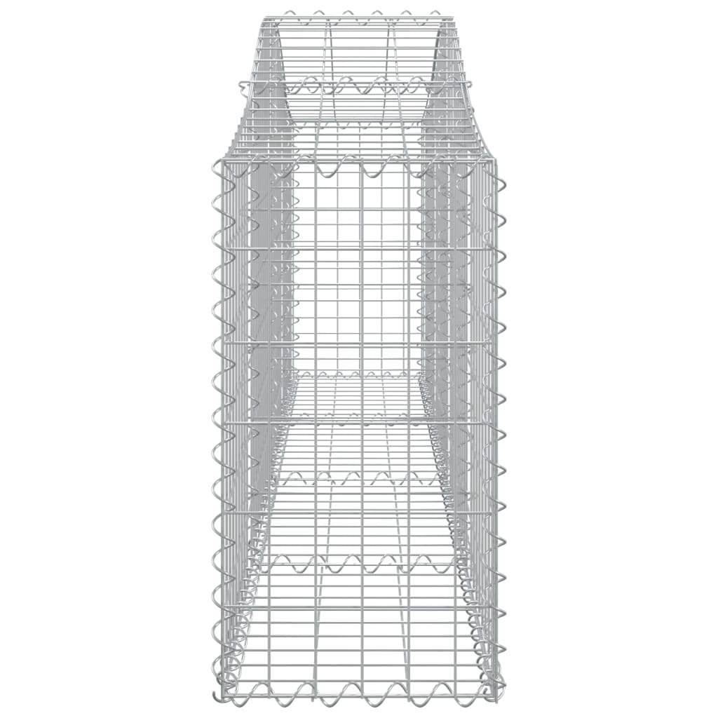 vidaXL Cesti Gabbioni ad Arco 9 pz 200x30x60/80 cm Ferro Zincato