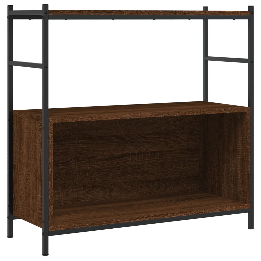 vidaXL Libreria Rovere Marrone 80x30x78,5 cm Legno Multistrato e Ferro