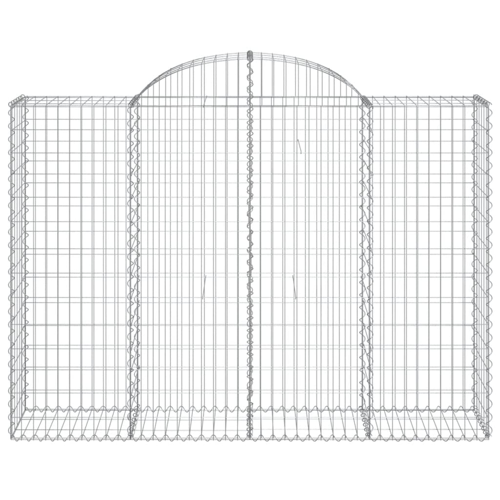 vidaXL Cesti Gabbioni ad Arco 11 pz 200x50x140/160 cm Ferro Zincato