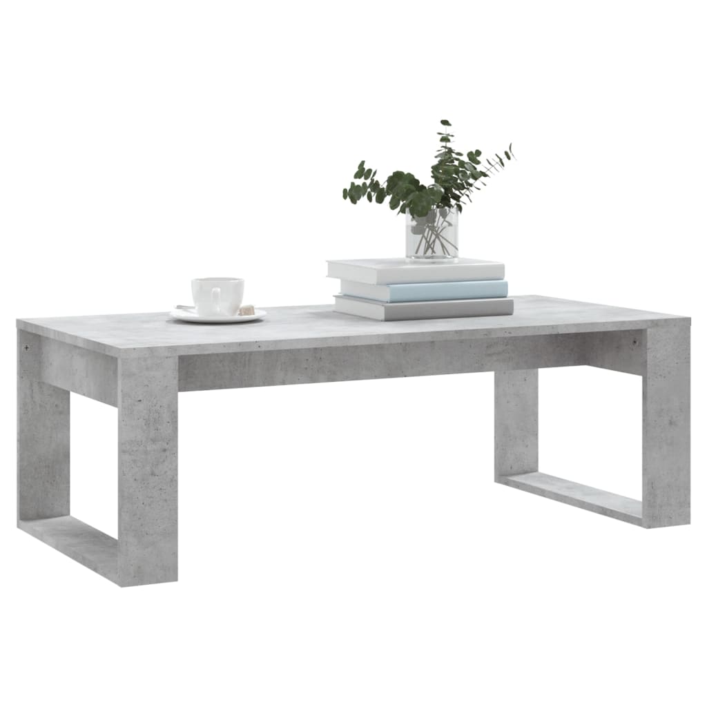 vidaXL Tavolino Salotto Grigio Cemento 102x50x35 cm Legno Multistrato