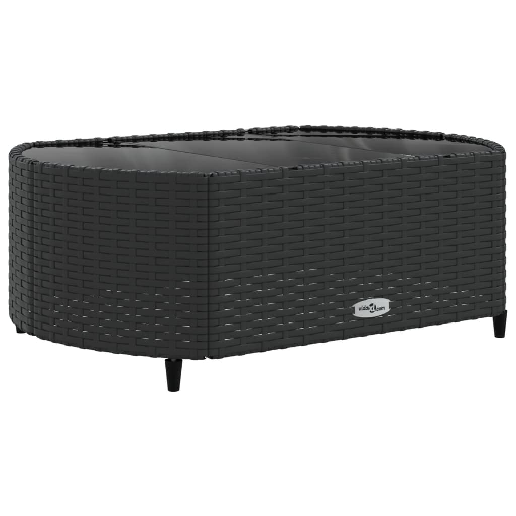 vidaXL Set Divano da Giardino 6 pz con Cuscini Nero in Polyrattan