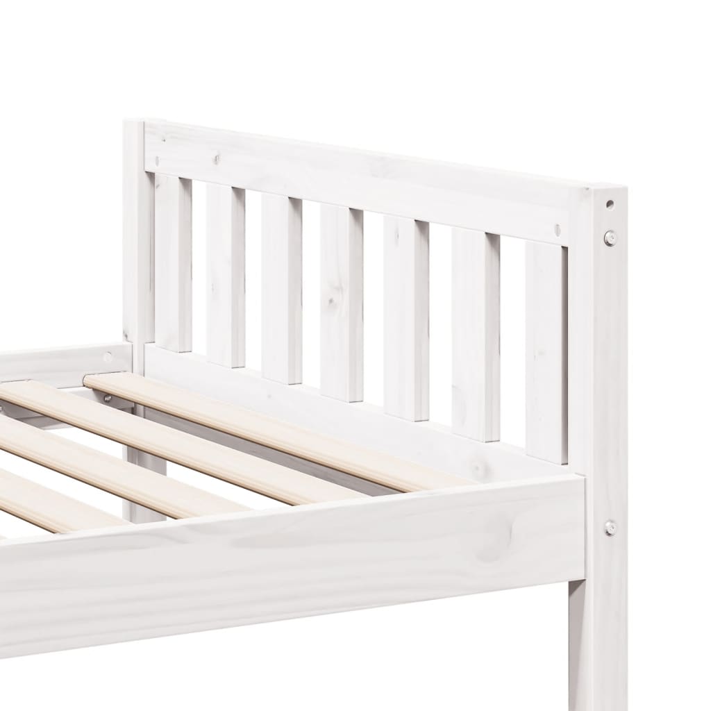 vidaXL Letto per Bambini senza Materasso Bianco 75x190cm Massello Pino