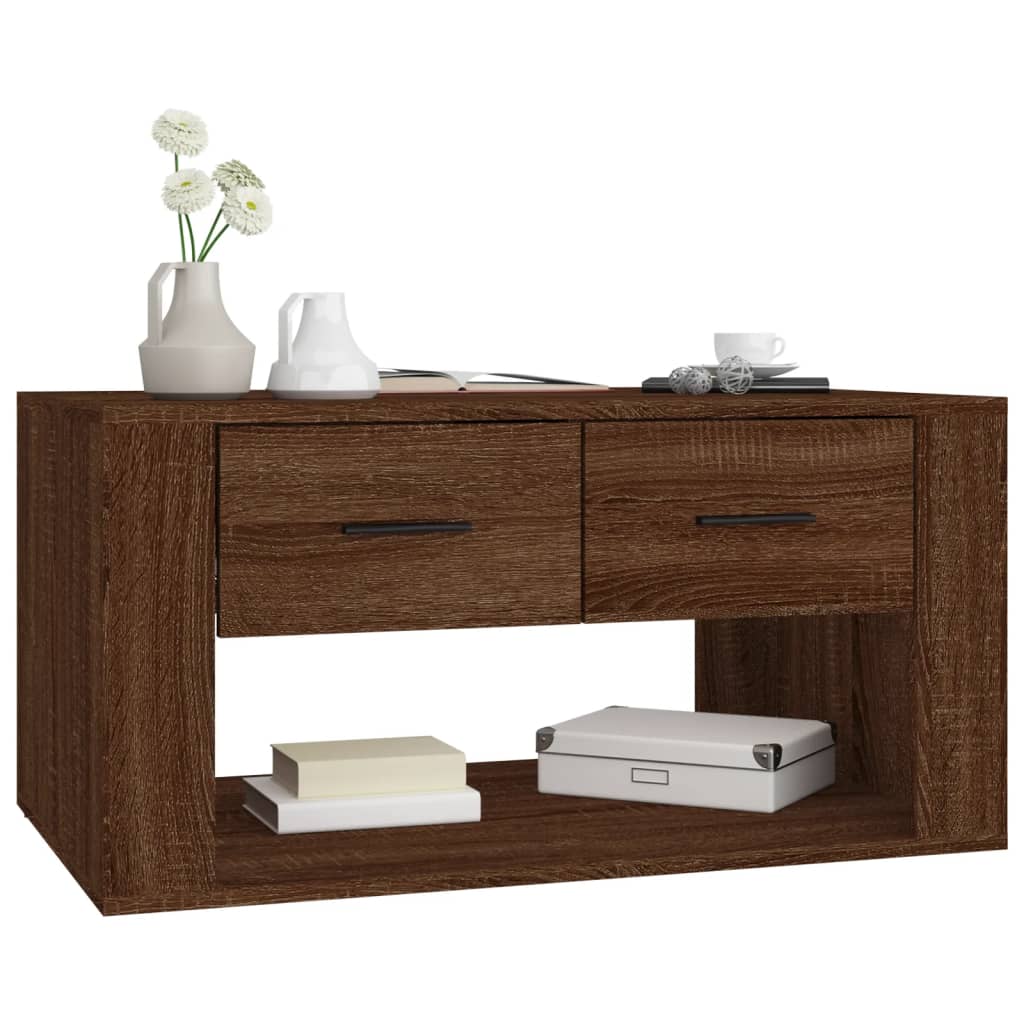 vidaXL Tavolino Salotto Rovere Marrone 80x50x40 cm Legno Multistrato