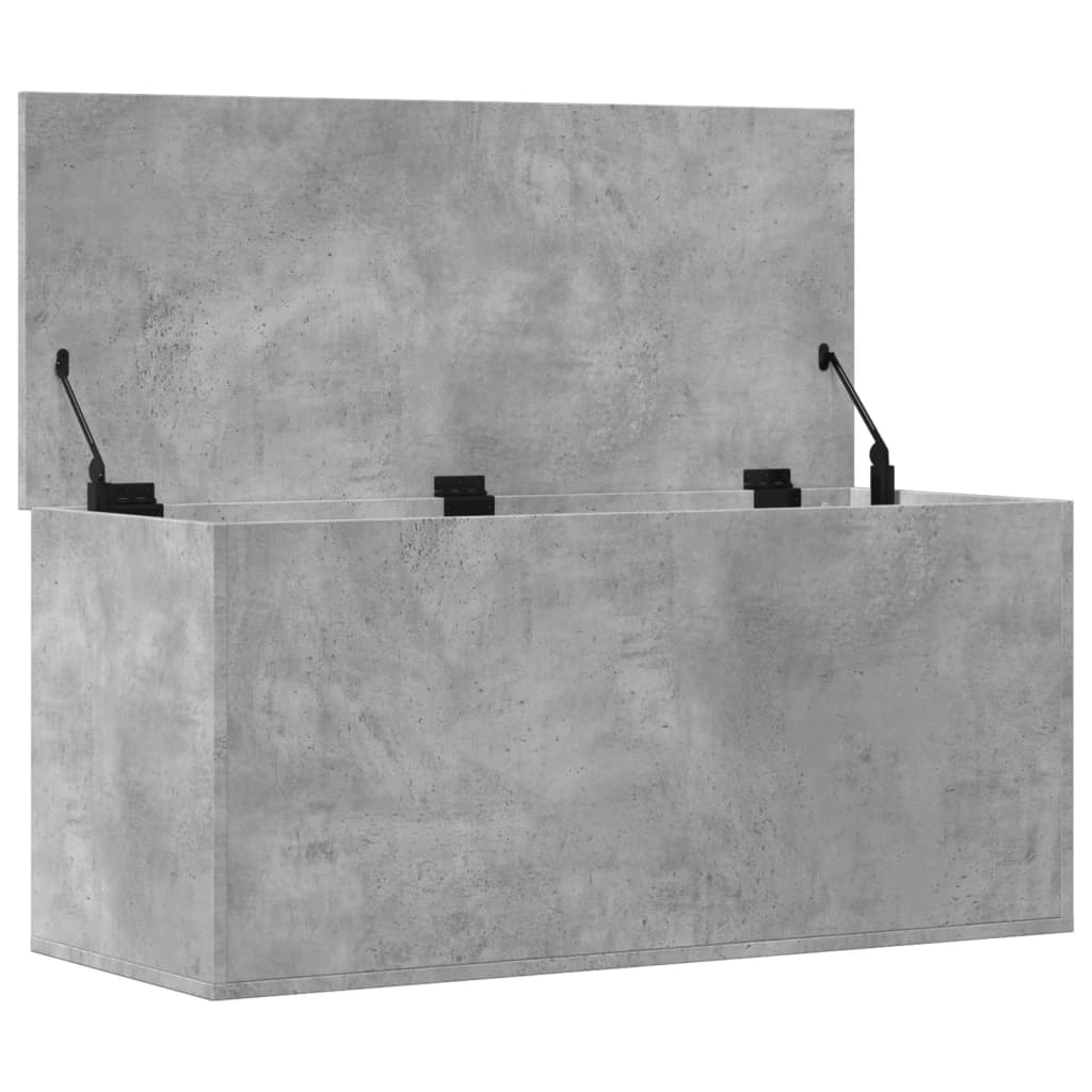 vidaXL Contenitore Grigio Cemento 100x42x46 cm in Legno Multistrato