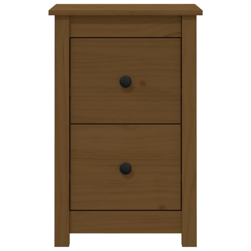 vidaXL Comodini 2 pz ambra 40x35x61,5 cm in Legno Massello di Pino