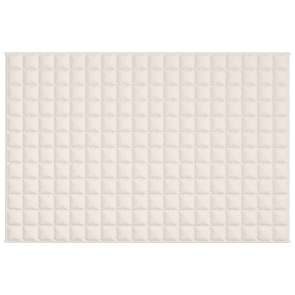 vidaXL Coperta Ponderata Crema Chiaro 122x183 cm 5 kg Tessuto