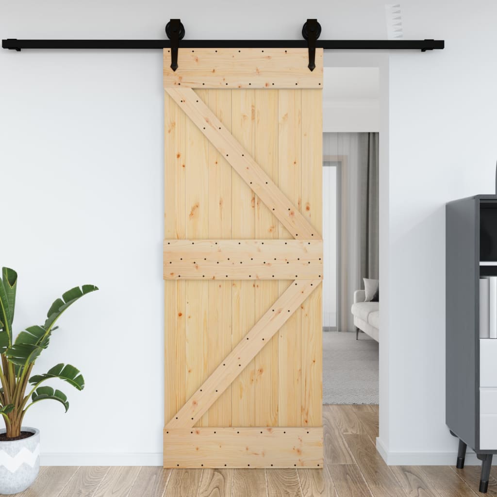 vidaXL Porta NARVIK 95x210 cm in Legno Massello di Pino