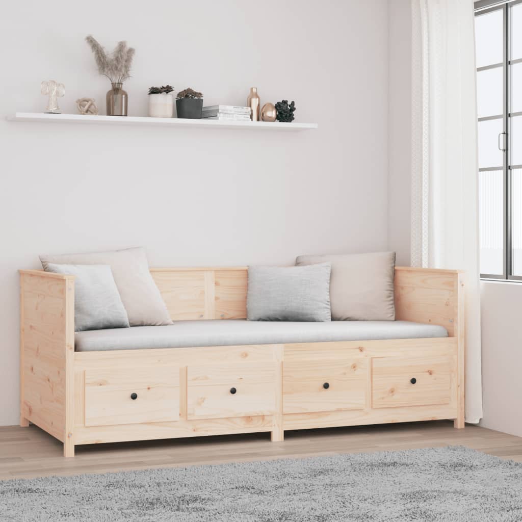 vidaXL Dormeuse senza Materasso 90x200 cm in Legno Massello di Pino