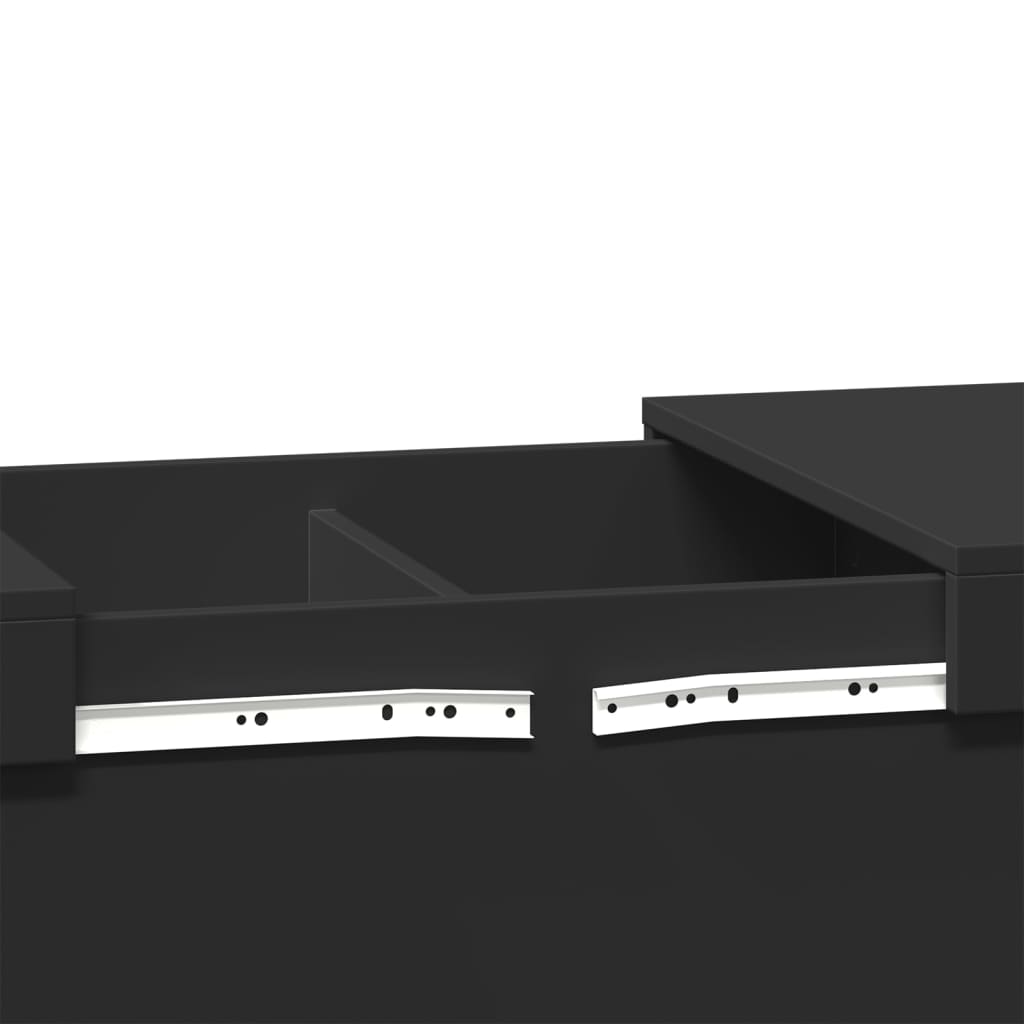 vidaXL Tavolino da Salotto Nero 80x55x40 cm in Legno Multistrato