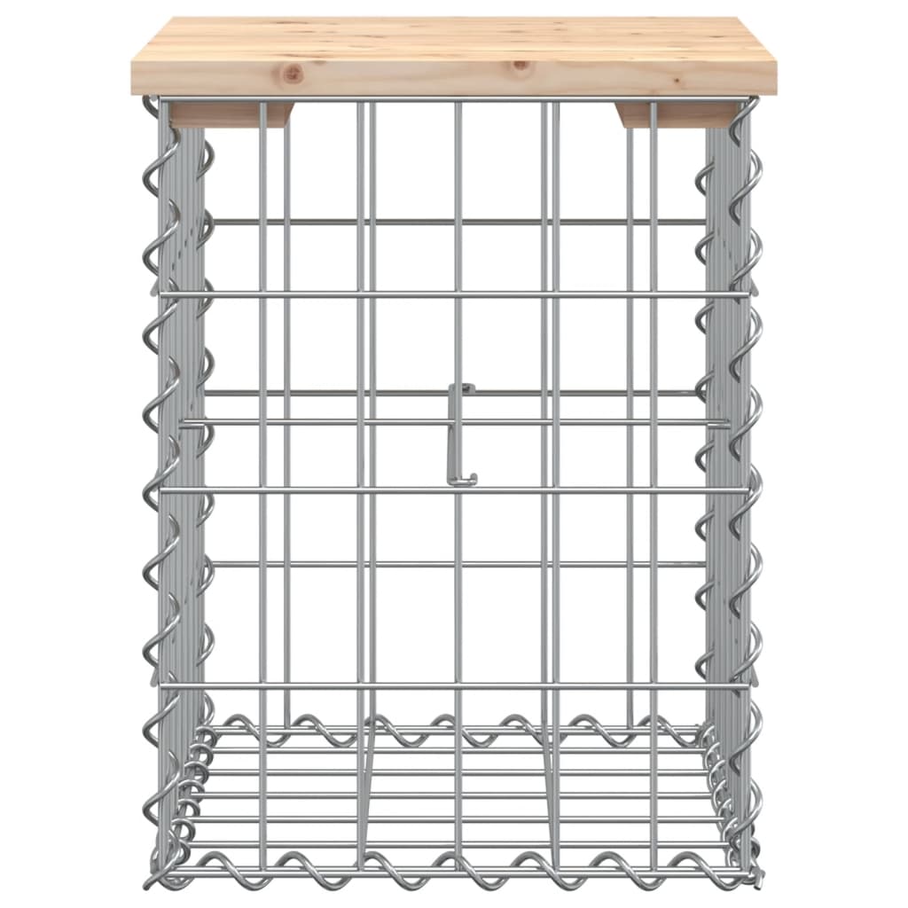 vidaXL Panca Giardino Design Gabbione 33x31x42 cm Legno Massello Pino