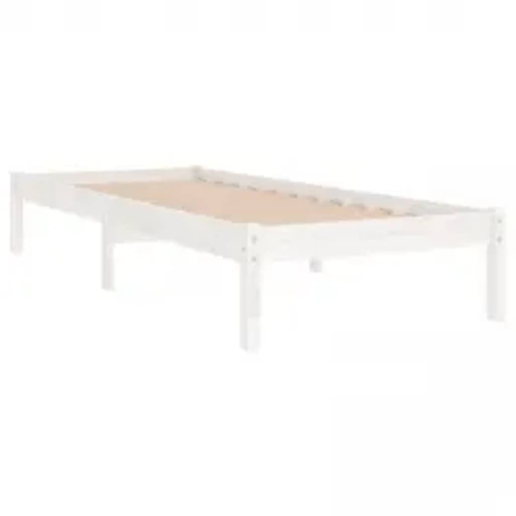 vidaXL Giroletto Bianco in Legno Massello 90x200 cm