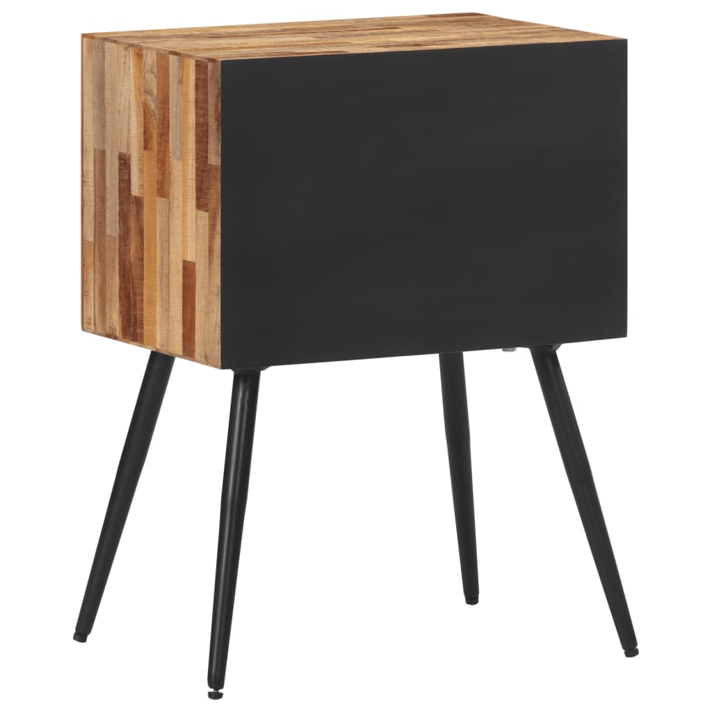 vidaXL Comodino 47x31,5x60 cm in Legno Massello di Teak