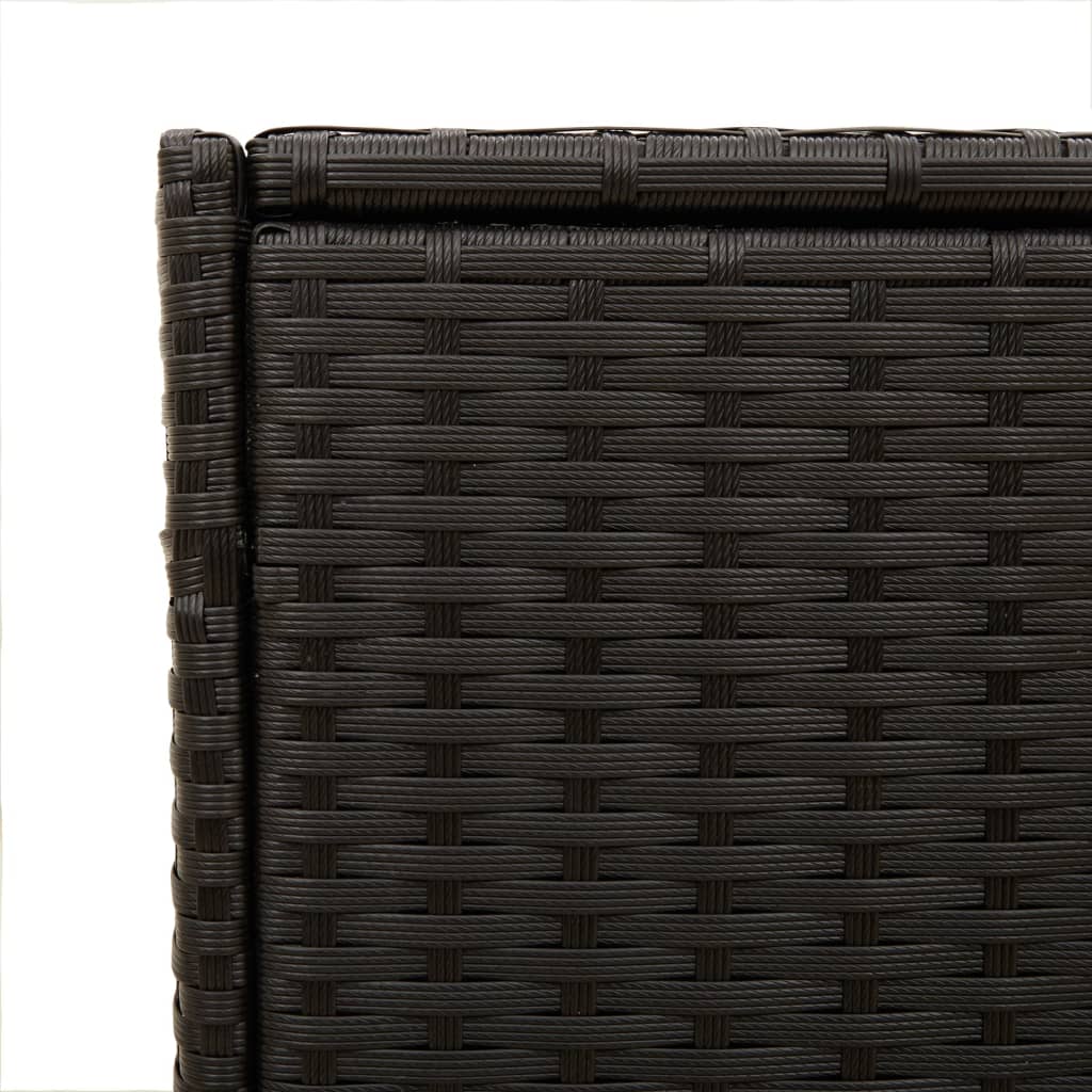 vidaXL Contenitore da Giardino Nero 283L in Polyrattan