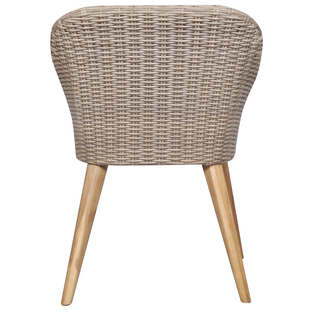 vidaXL Set da Pranzo da Giardino 7 pz in Polyrattan Marrone