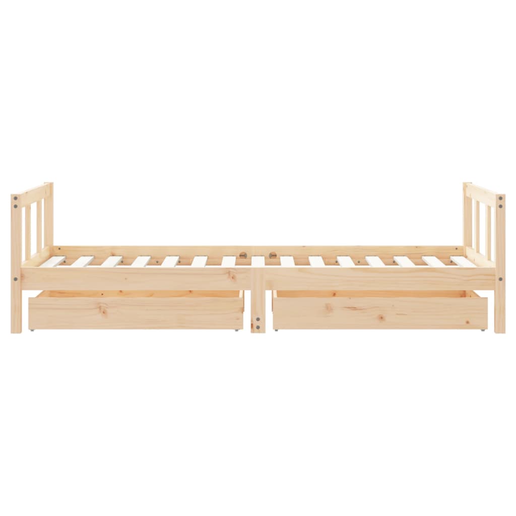 vidaXL Giroletto per Bambini con Cassetti 90x190cm Legno Massello Pino