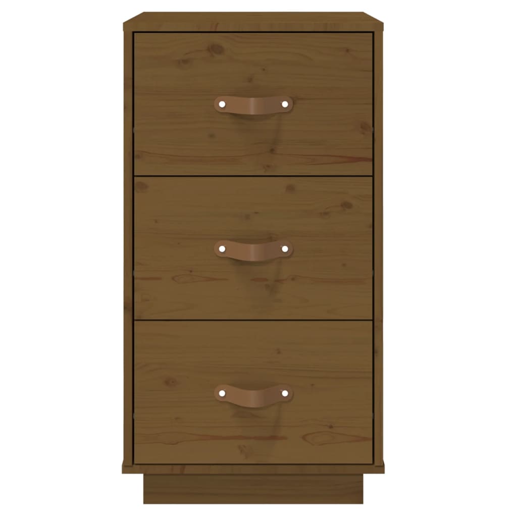  vidaXL Comodino Ambrato 40x40x75 cm in Legno Massello di Pino