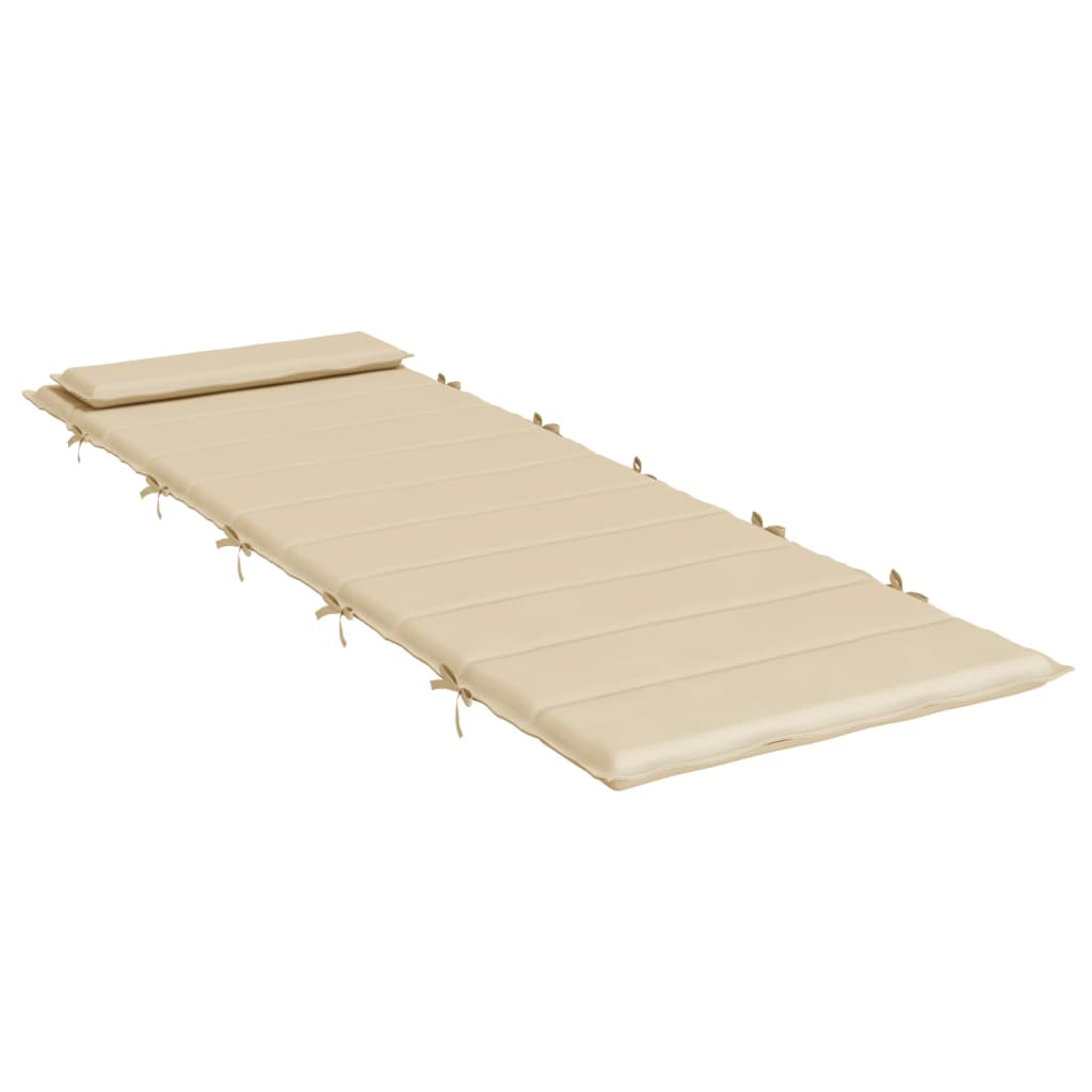 vidaXL Cuscino per Lettino Beige 180x60x3 cm in Tessuto Oxford