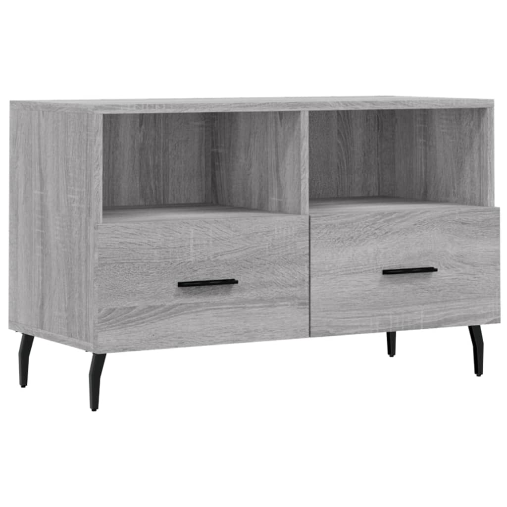 vidaXL Mobile Porta TV Grigio Sonoma 80x36x50 cm in Legno Multistrato