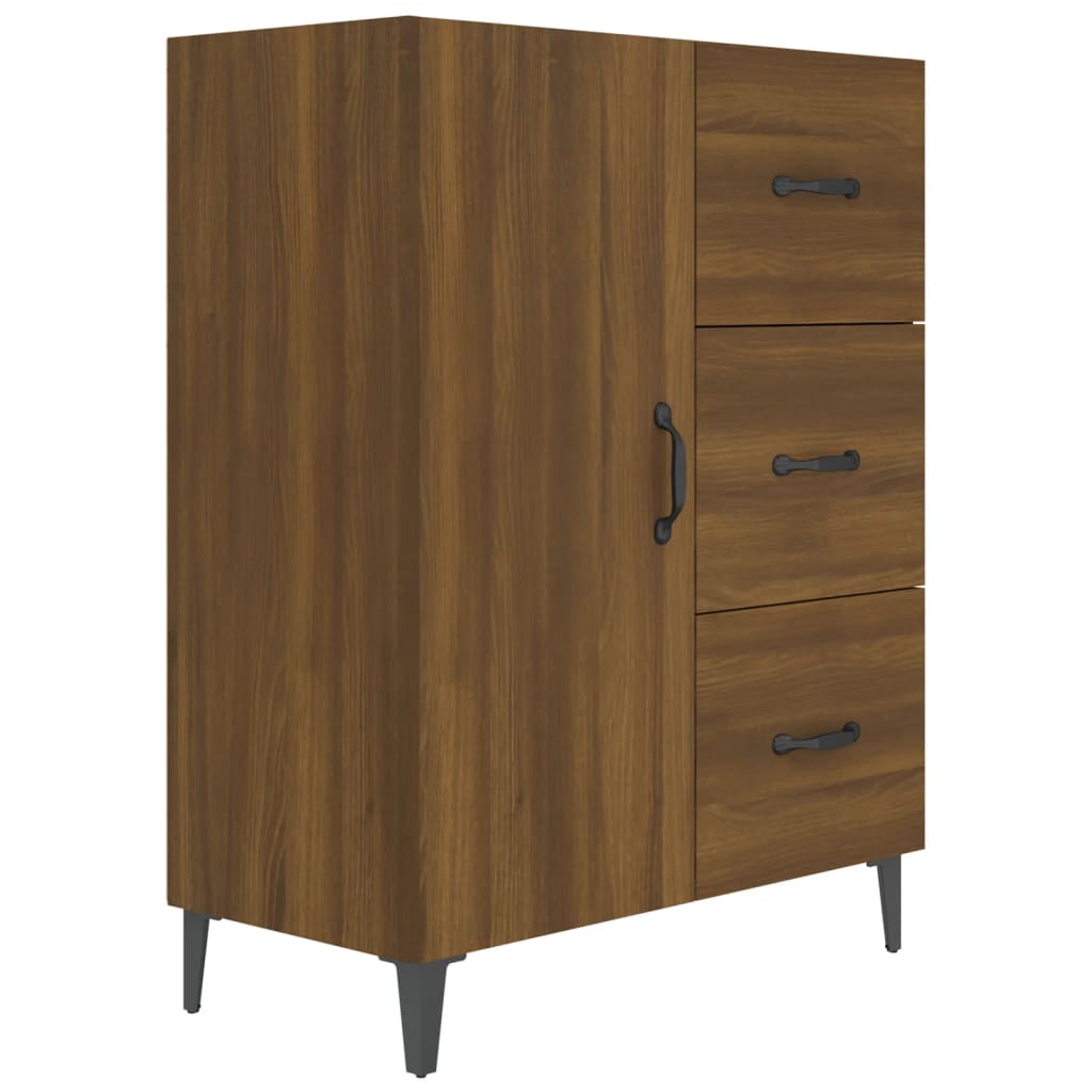 vidaXL Credenza Rovere Marrone 69,5x34x90 cm in Legno Multistrato